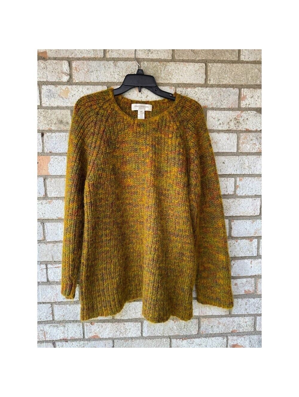 Jones New York Mohair Sweater Size M Yellow